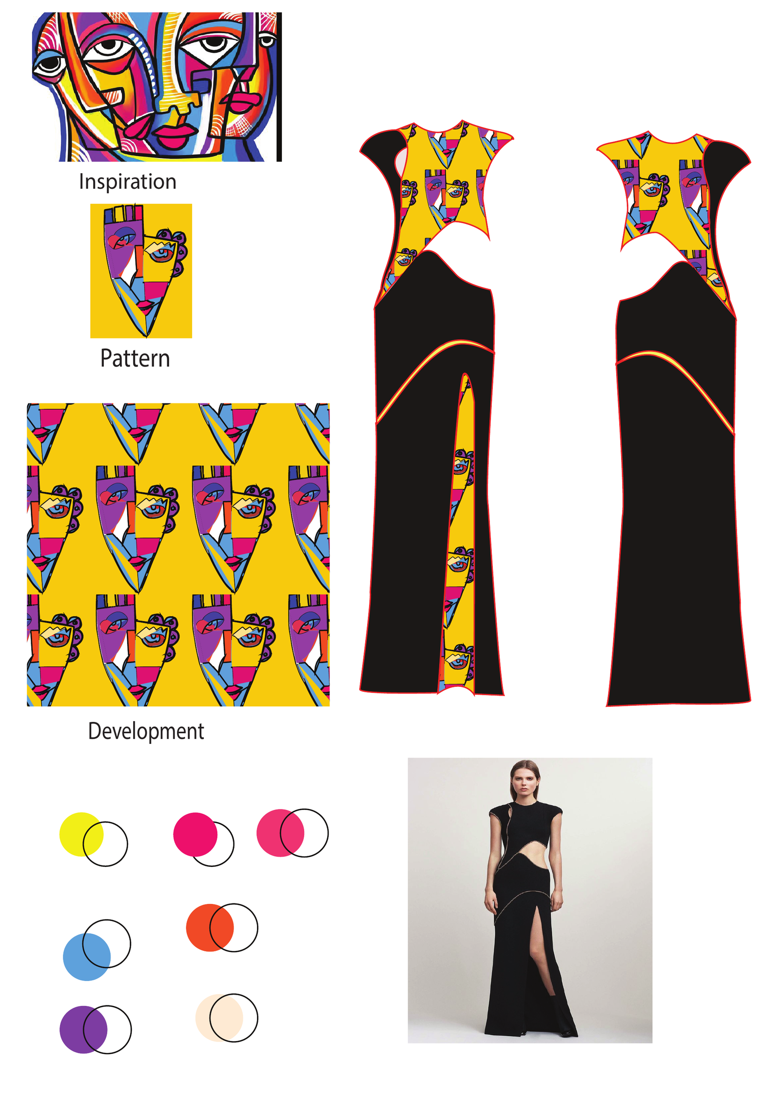 Faces in Motion — Abstract Expressionist Print Design